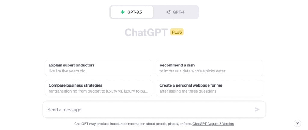 Demonstration of ChatGPT