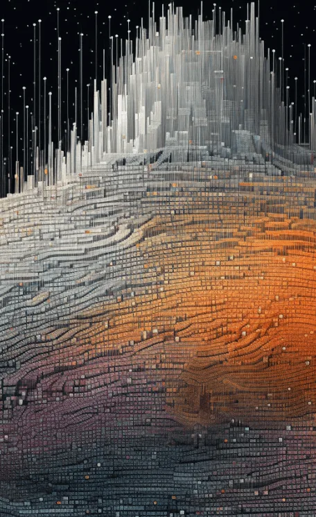 Abstract visualization of training data