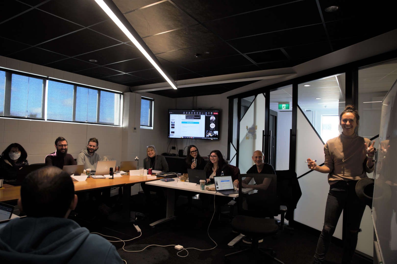 Britney Muller teaching an in-person AI workshop in Minneapolis